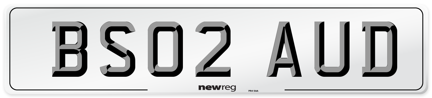 BS02 AUD Number Plate from New Reg